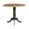 International Concepts Round Round 42 in. Dual Drop Leaf Counter Height Dining Table - Hickory/Washed Coal, 42 in W, Wood K45-42DPT-6B - alternate 6